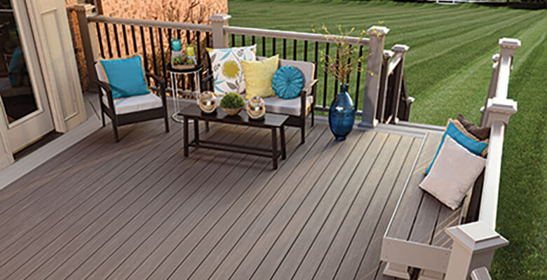 Azek Vintage Dark Hickory Premier Slate Gray Deck J W Lumber Azek Vintage Dark Hickory Premier Slate Gray Deck