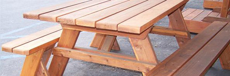 Patio Furniture Redwood Swings Bridges Picnic Tables Redwood Picnic Tables