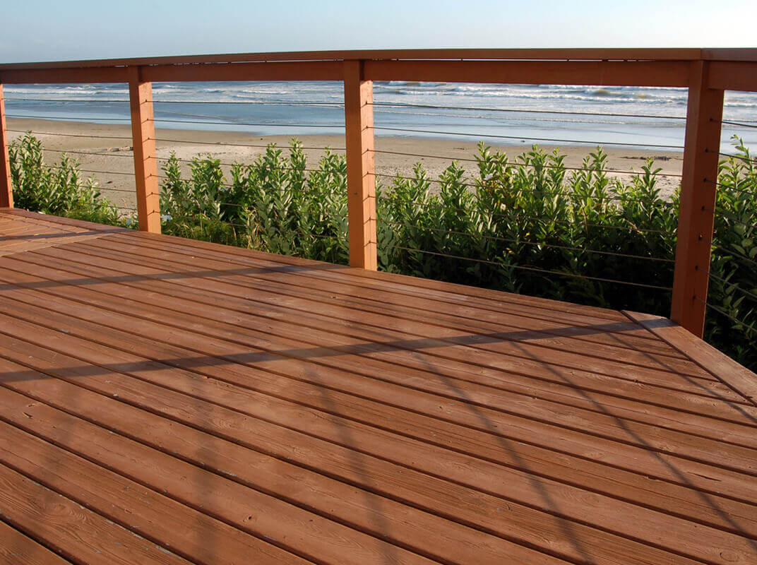 Cedar Deck Railing System for a Robust Wood Porch or Deck