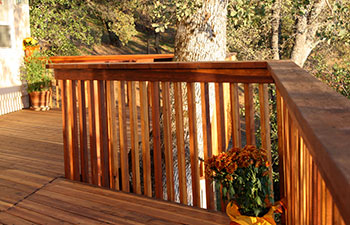 Cedar Deck Railing System for a Robust Wood Porch or Deck