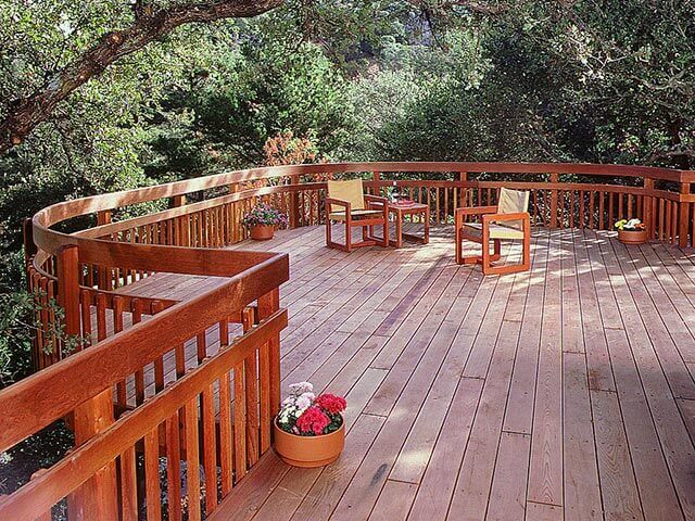 Cedar Deck Railing System for a Robust Wood Porch or Deck