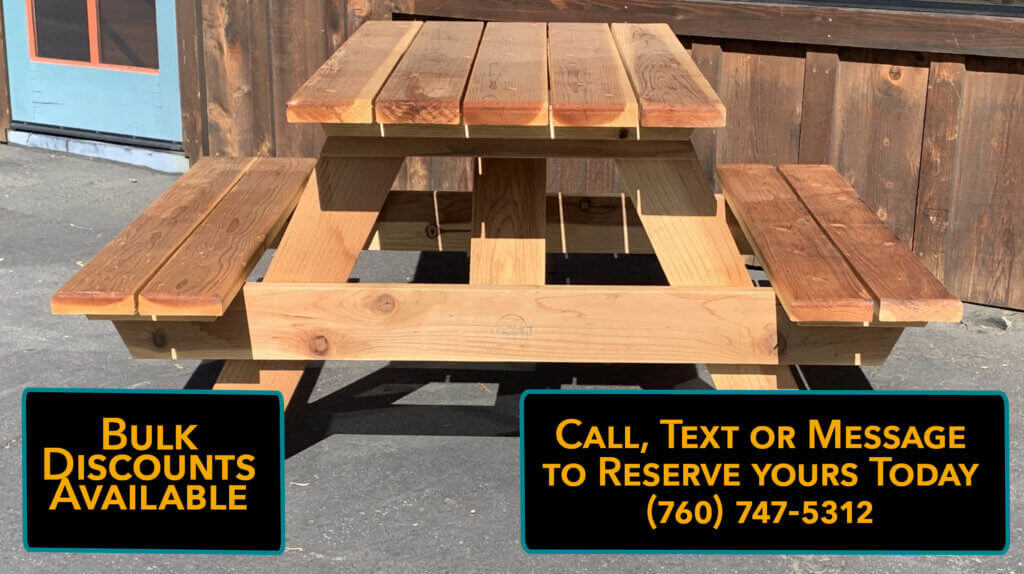 Large Wooden Picnic Table, Custom Wood Picnic Table Kit